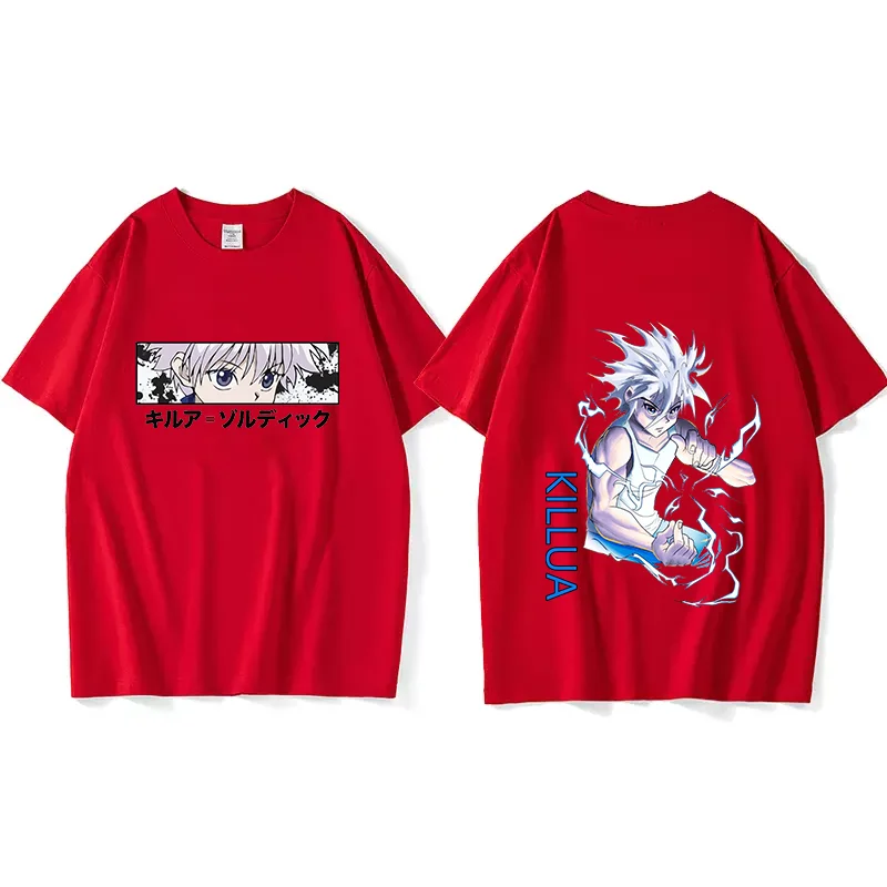 Anime Hunter x Hunter KILLUA ZAOLDYECK Print T Shirt Couple student street sports casual T-shirt