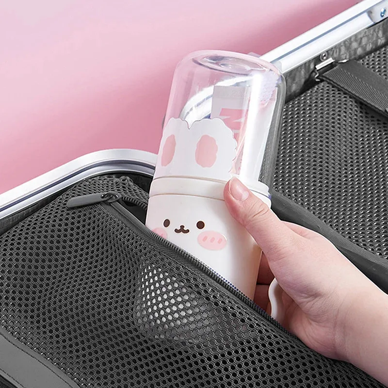 Kit de Cuidados Dentários Portátil para Crianças com Estojo para Escova de Dentes e Copo para Enxaguante Bucal - Conjunto de Cuidados Dentários para Viagem e Uso Doméstico