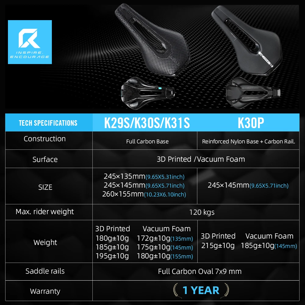 2026 RYET 3D Printed Carbon Bike Saddle 245x135/145mm for MTB Gravel Road Bike Ergonomic Racing Saddle Hollow Tech Cycling Seat image 6