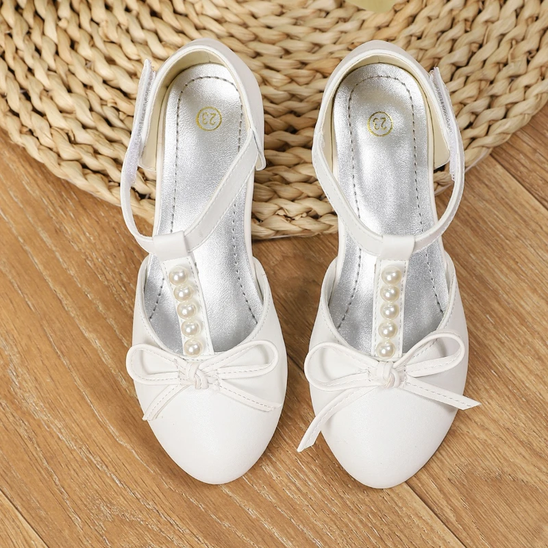 Toddlers Fashion Girls Sandals Princess Style Children Catwalk Sandals Bowknot Casual Mary Jane Shoes Kids Wedding Party Sandals