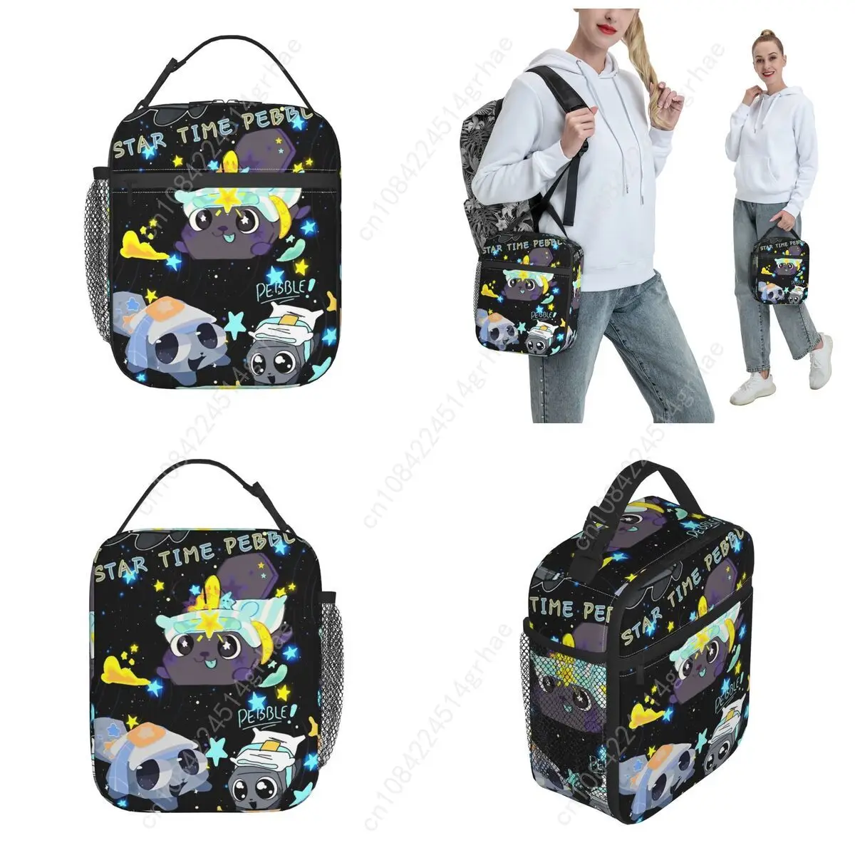 Dandys World Pebble Insulated Lunch Bags Food Container Bags Portable Thermal Cooler Lunch Box For Picnic