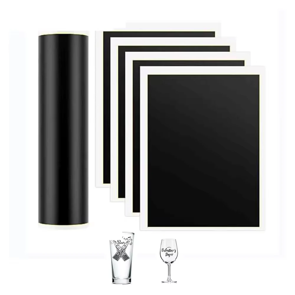 5 PCS Black Laser Engraving Marking Paper 36*24cm Laser Engraving Paper for Metal, Glass, Ceramics Stone