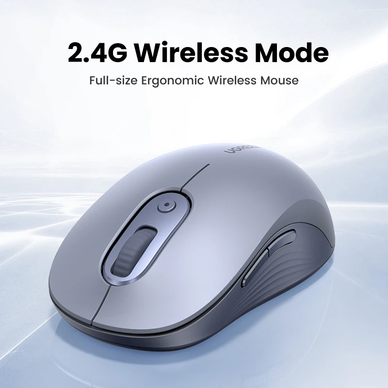 

UGREEN Wireless Mouse 2.4G Ergonomic Silent Mute Gaming Mouse With AA Battery for Computer PC MacBook Laptop