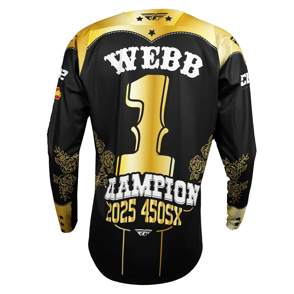 Cooper Webb 2025 450 SX Champ réplica Jersey motocicleta carreras ropa deportiva transpirable de gran tamaño hombres mujeres ropa de ciclismo al aire libre