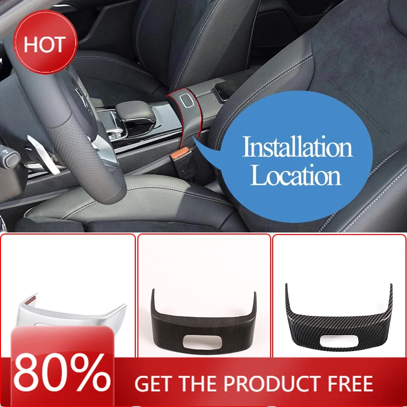 

Hot Steering Covers ABS Chrome Interior Center Armrest Box Switch Cover Trim For A Class W177 C-Class A180L A200L 2019-2020