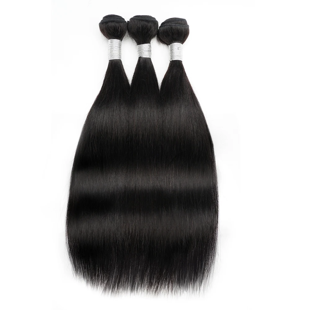 Hair Sample 60g/bundle Straight Remy Indian Human Hair Extension 12 to 22 Inches Natural Black Double Weft Bundles