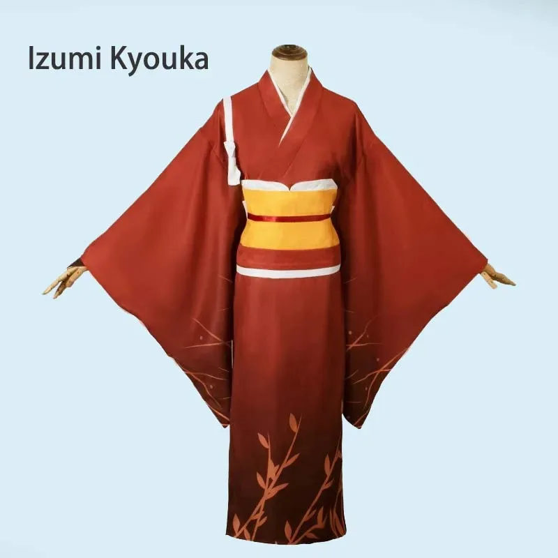 

Anime Bungo Stray Dogs Izumi Kyouka Kimono Cosplay Costume with Headwear for Halloween Izumi Kyouka