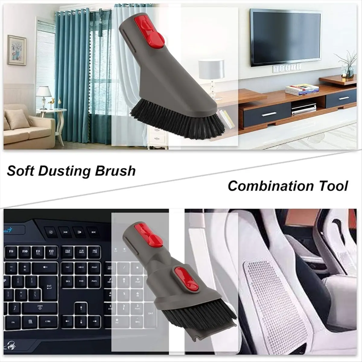 wilwill Vacuum Attachment Kit for Dyson GEN5 G5 V15 V12 V11 V10 V8 V7 Cordless Vacuum Accessories Pet Grooming Replacement Brush