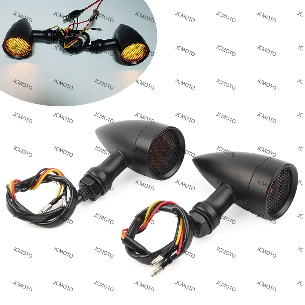 

1Pair For Harley Honda Kawasaki BMW For Suzuki Motorcycle Turn Signal Amber LED Blinker Indicator Light