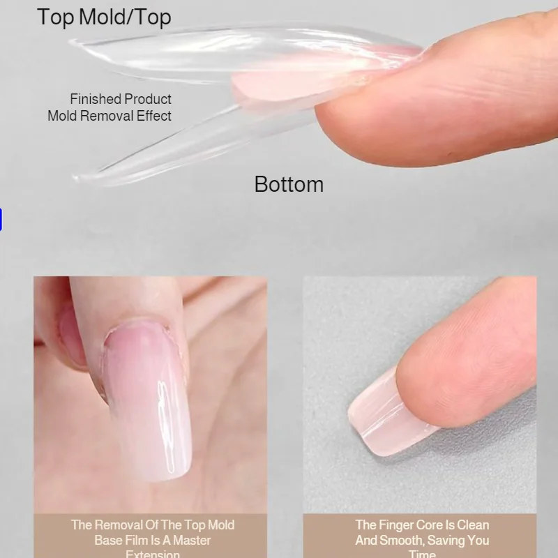 ساندويتش أشكال أظافر مزدوجة 180 قطعة 15 مقاس جديد 2025 ملحقات-شكال مزدوجة نعش اللوز أشكال أظافر مانيكير قالب علوي قالب سفلي #4