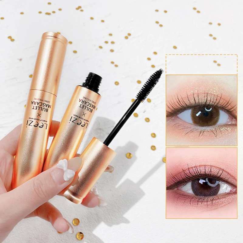 Leezi Lengthening Mascara Curling Thick Waterproof Korean Cosmetics Lashes With Mirror