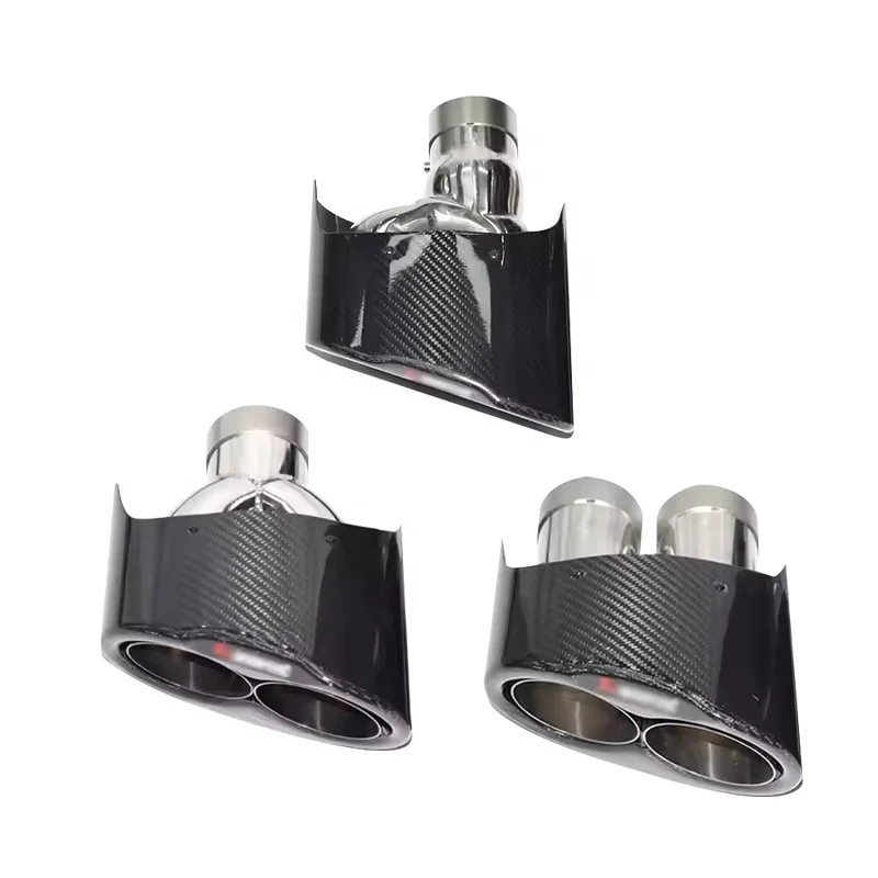 For Audi RS3 RS4 RS5 RS6 RS7 A3 A4 A5 Carbon Fiber Middle Inner Exhaust Tip