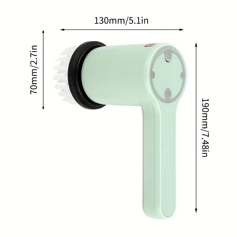 Épurateur rotatif, brosse de nettoyage épurateur électrique sans fil avec têtes de brosse remplaçables épurateur de douche électrique à main pour baignoire,
