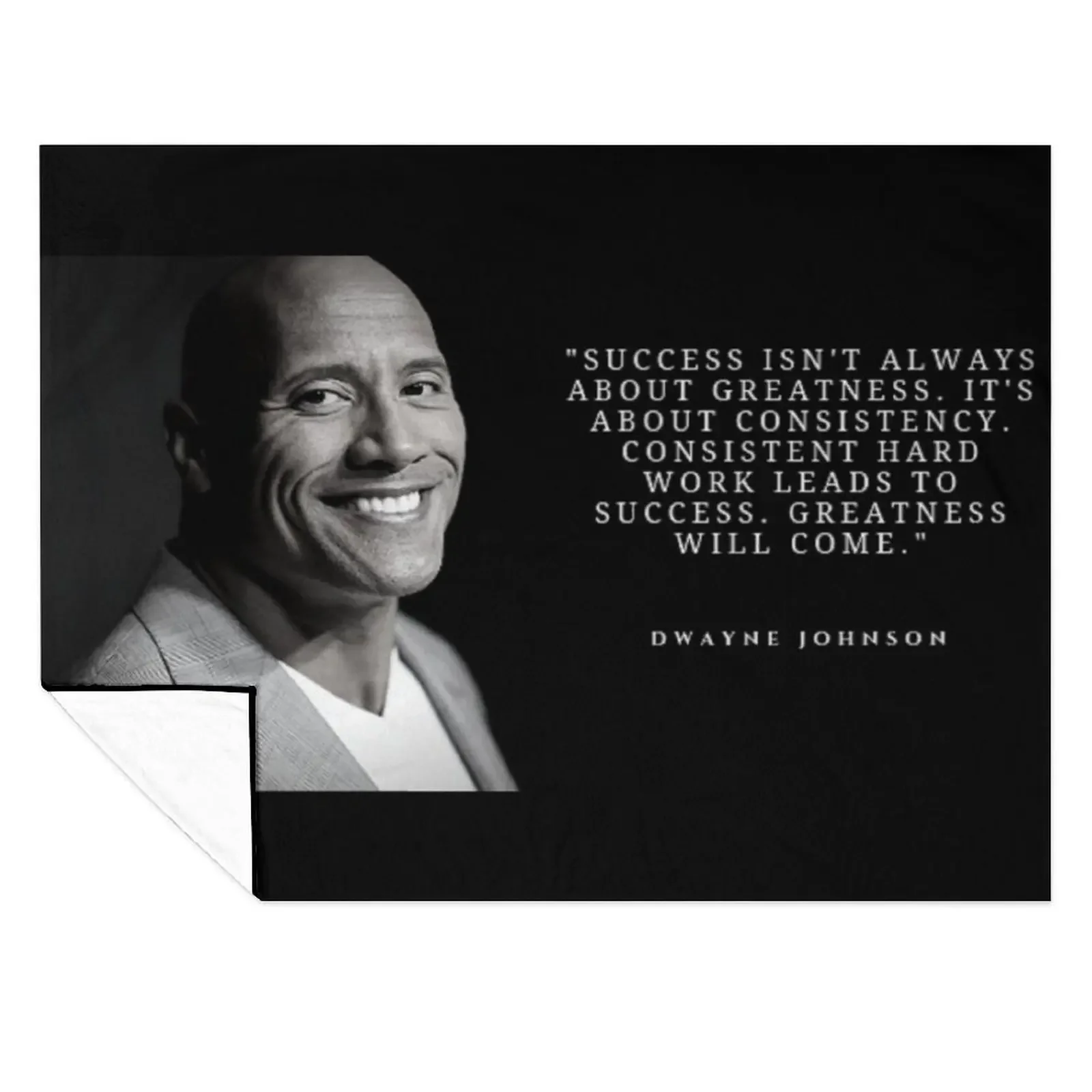 

dwayne johnson quotes Throw Blanket Custom christmas gifts Luxury Thicken Camping Blankets