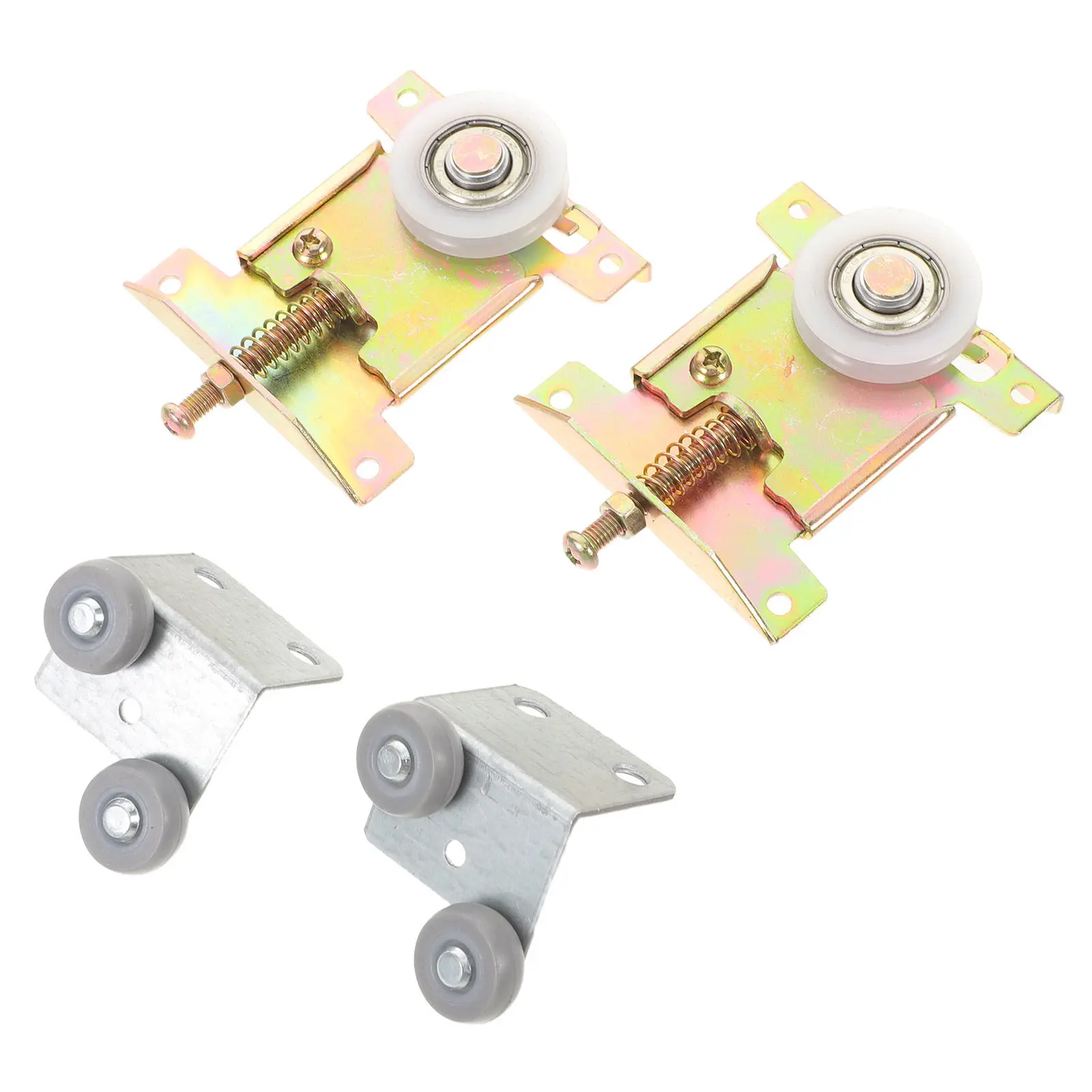 1Set Sliding Closet Door Hardware Wardrobe Rollers Smooth Silent Operation Cabinet Door Roller Replacement for Furniture