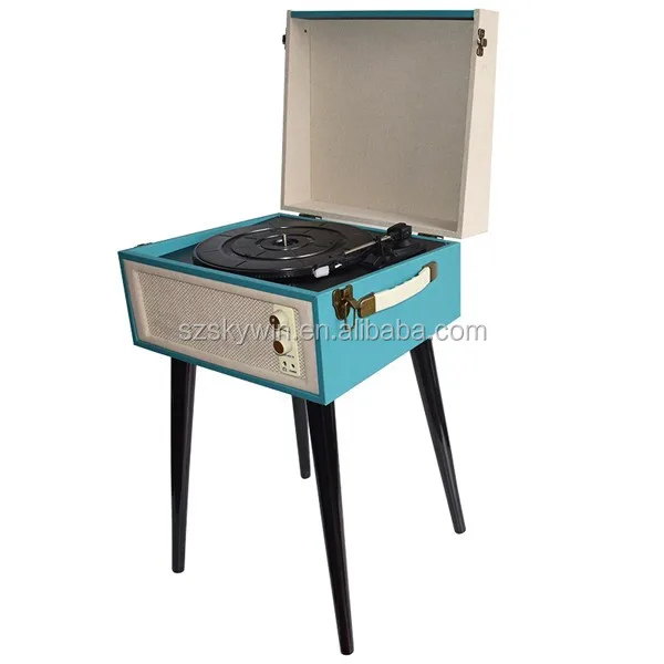 

Hooqu Electric Portable 33/45/78 Rpm Suitcase Bluetooth Vintage Phonograph Antique Turntable Vinyl Record Player With Speak & 4