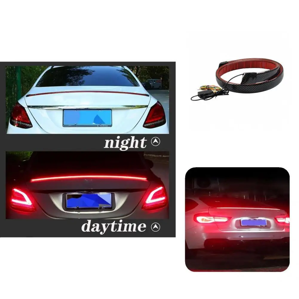 

Cool Flexible Universal LED Spoiler Brake Turn Light Warning Signal Lamp Car Turn Signal Light Car Brake Light