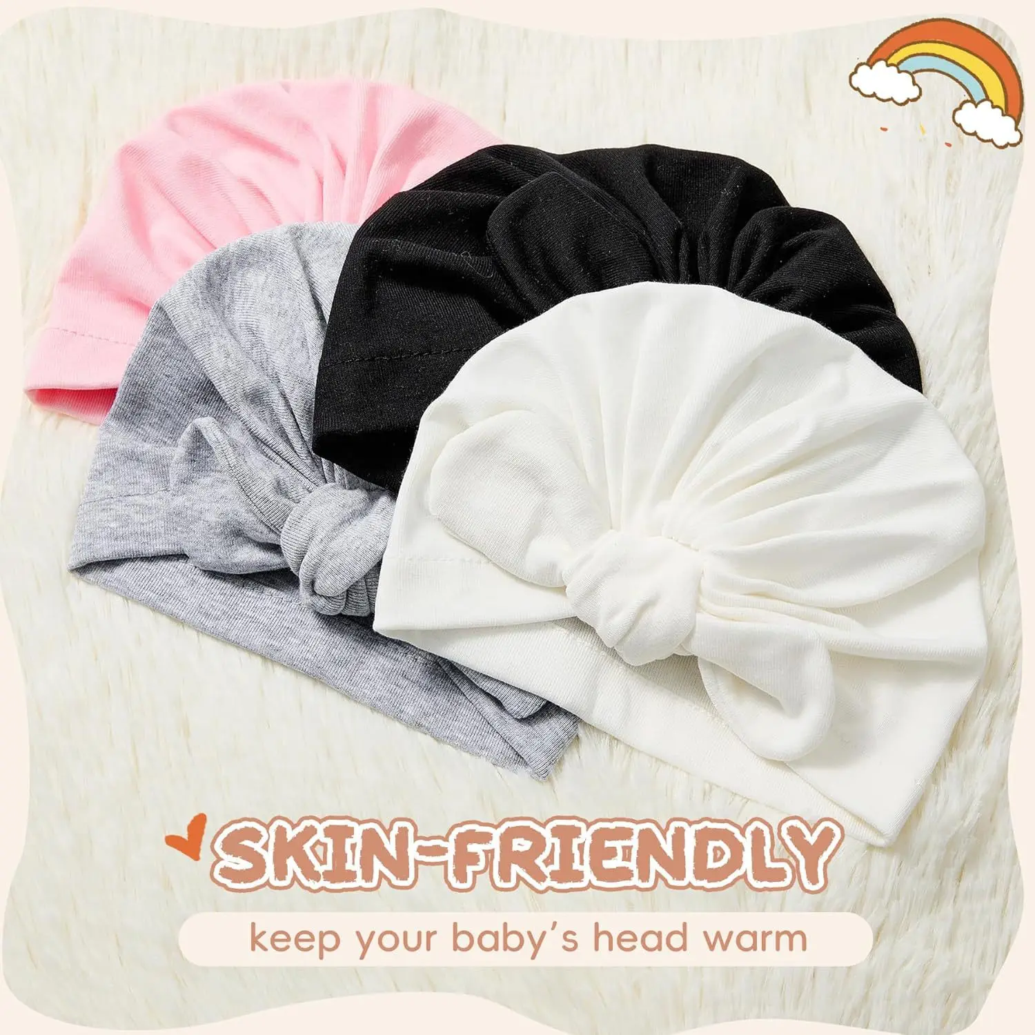 

Сплошной цвет, детская шапка-тюрбан из чистого хлопка, эластичная бандана для новорожденных, повязка на голову, шапочка с большим бантом, детская индийская шапка, детские аксессуары для волос