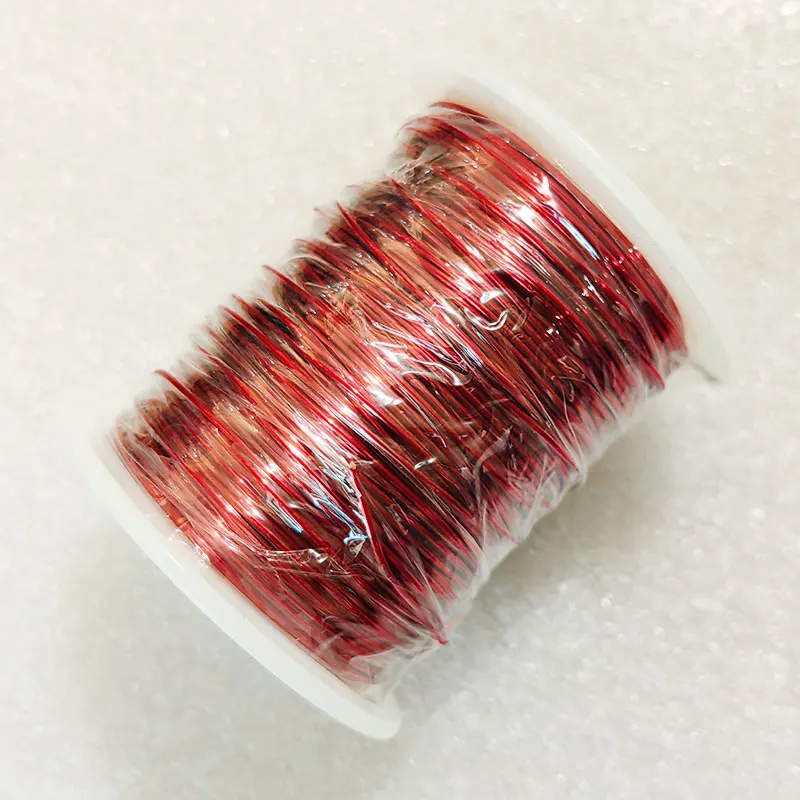 300g Red Polyurethane Enameled Copper Wire Varnished Diameter 0.06mm To 0.8 1.0 1.3mm QA-1/155 2UEW For Transformer Wire Jumper