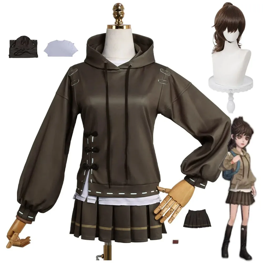 

Игра Identity V Qi Shiyi Антикварный костюм для косплея Taomengyan Tomyan толстовки с капюшоном юбка парик женский милый карнавальный костюм на Хэллоуин