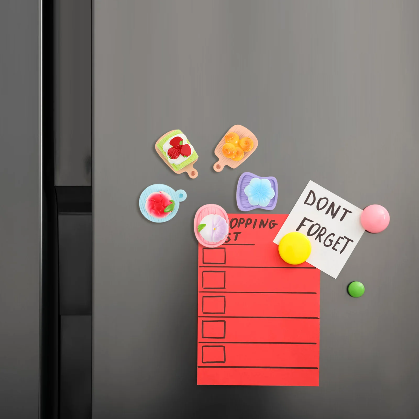 

5Pcs 3D Dessert Refrigerator Magnets Cartoon Resin Magnetic Fridge Stickers Cute Fridge Magnet Supplies Fun Kitchen Decoration