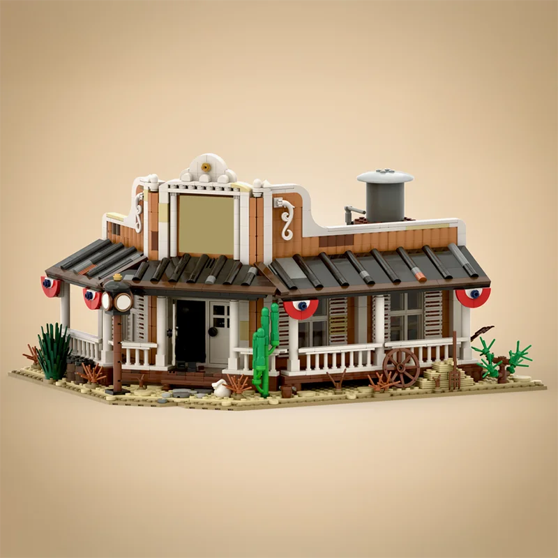 

1832 шт., хит продаж, вид на улицу, Moc, офисная модель дикого западного врача, творческие идеи «сделай сам», детская игрушка в сборе, головоломка, подарок на день рождения