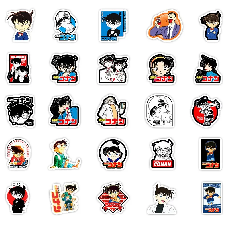 Detective Conan Stickers Suitcase Notebook Handbook DIY Sticker Anime Cartoons Watertight Ornament Children's Holiday Gifts