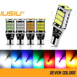 IUSIU 2PCS T15 W16W Led Bulb Reverse Lamp WY16W 921 for Car Turn Signal Backup DC12V White Yellow Red 45SMD Tail Light