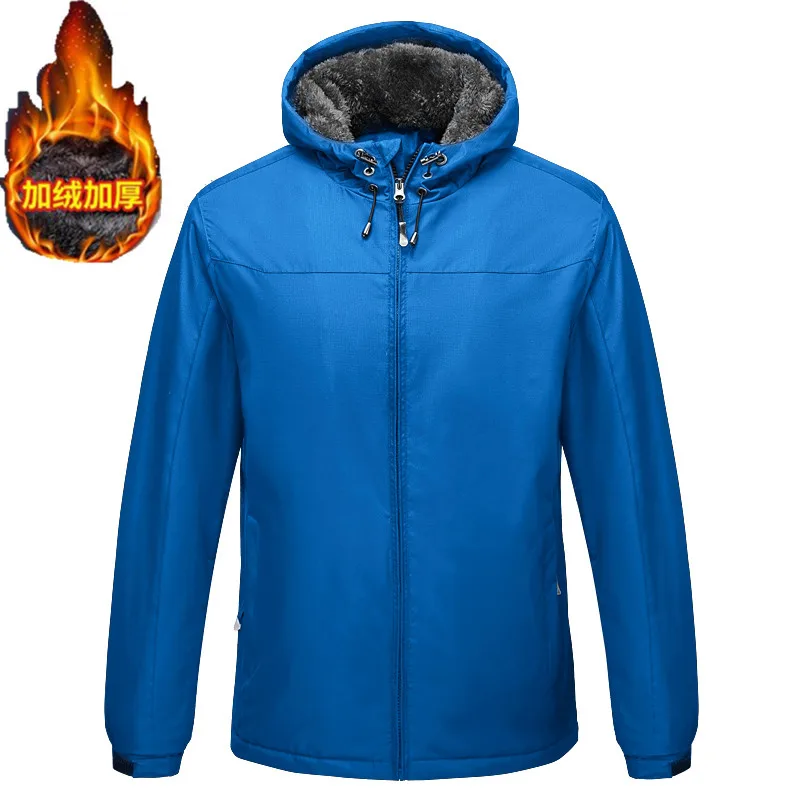 Chaqueta con capucha para hombre, resistente al agua de lana gruesa Parka, para exteriores, Invierno