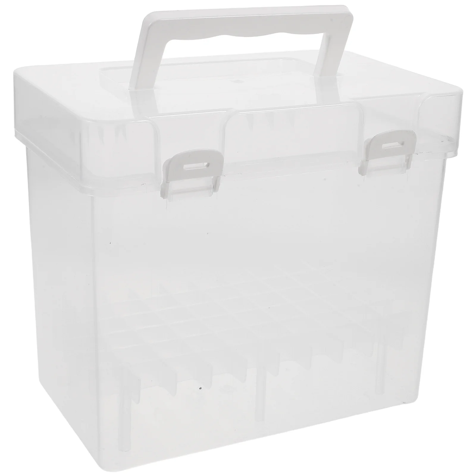 

Large Capacity Marker Storage Box Portable Handheld Pen Organizer Multifunctional Stationery Container Drawing Tools Holder Home