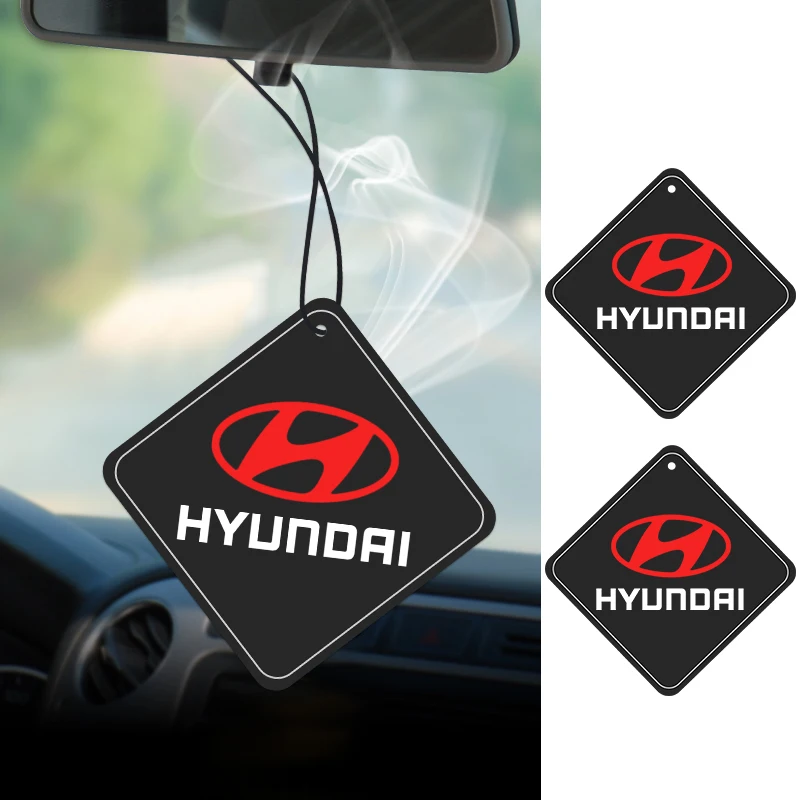 Car Logo Pendant Car Air Freshener Perfume Decoration Pendant For Hyundai Palisade Bayon Tucson Inster NEXO Creta i30 i20 i10