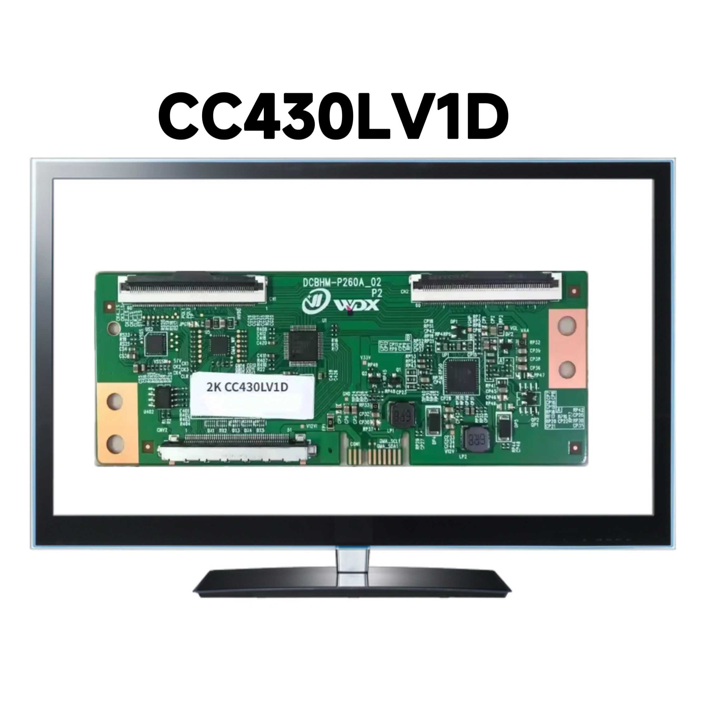 Placa lógica para TV LCD recién actualizada CC430LV2D/CC430LV1D 2K, mide la precisión.