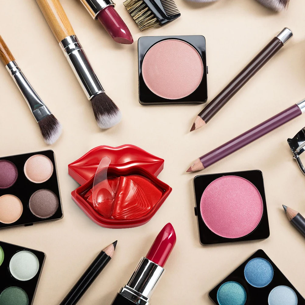 20 Stück Gel-Maske, Kirschextrakt, feuchtigkeitsspendend, beruhigend, nicht gewebt, Anti-Werkzeugmasken, Lippenpolster, Schlafmaske, Lippenbalsam