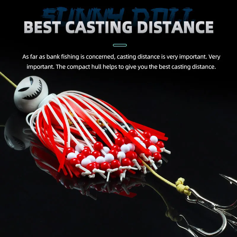 Magic Works Tairubber Lure Fishing New 2024 Sea Artificial Fishing Bait 100G 140G 180G Rubber Skirt Catfish Fishing Tackle