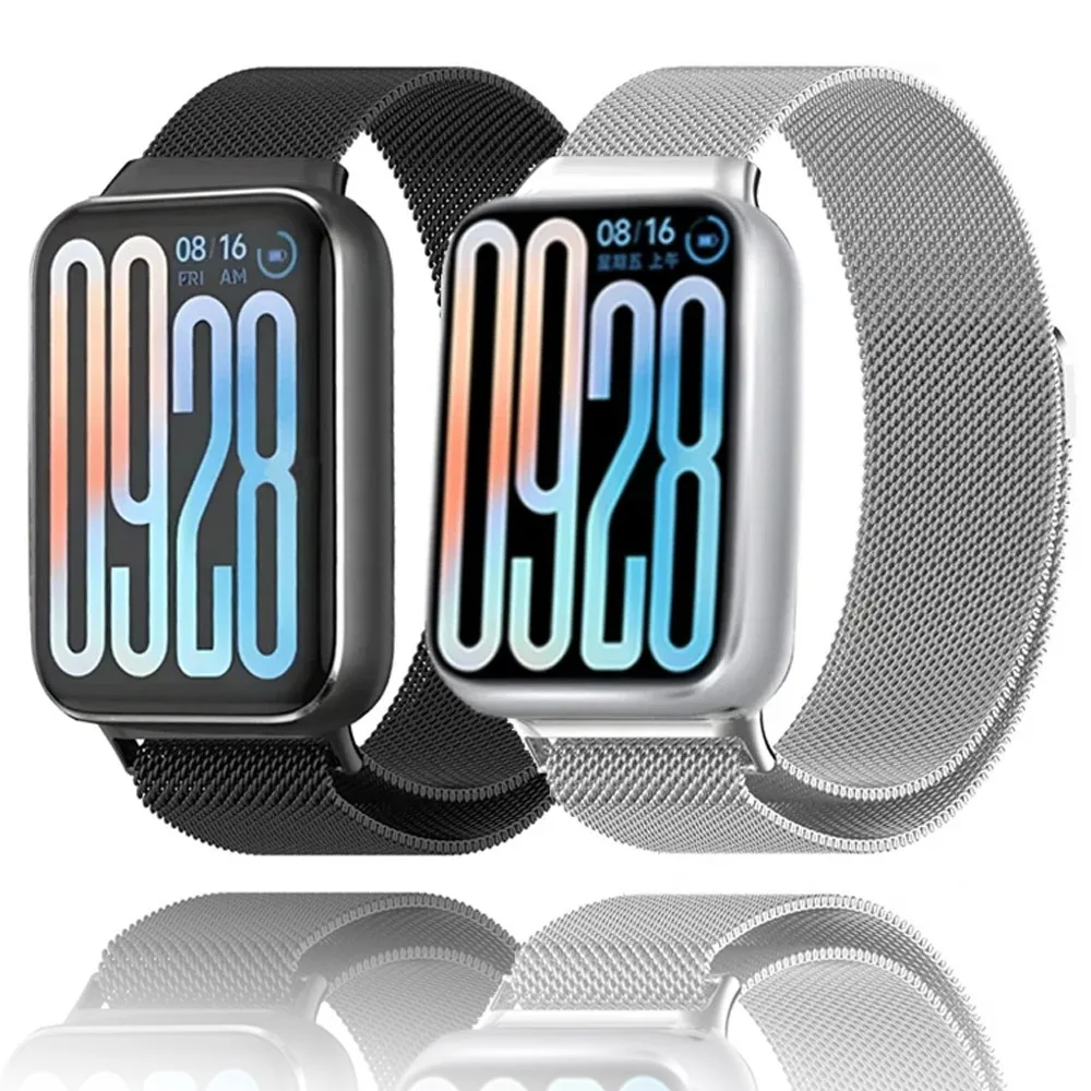 Milanese Strap for Xiaomi Mi Band 9 8 Pro Metal Magnetic Loop Band for Redmi Watch 4 5 6 Bracelet Accessories