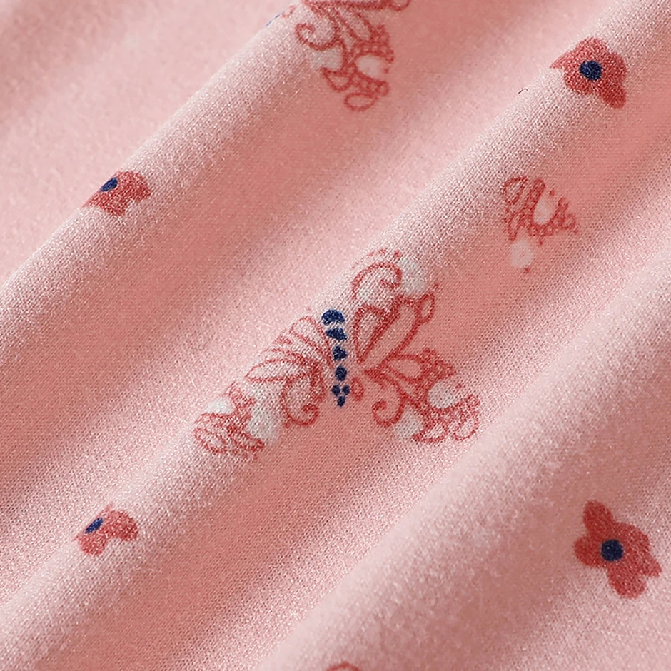 2-teiliges Four Seasons Kinder-Set mit Vollprint-Motiv für Mädchen, süße langärmelige Hose, Schlafanzug, bequemes Rundhals-T-Shirt – Detail 13