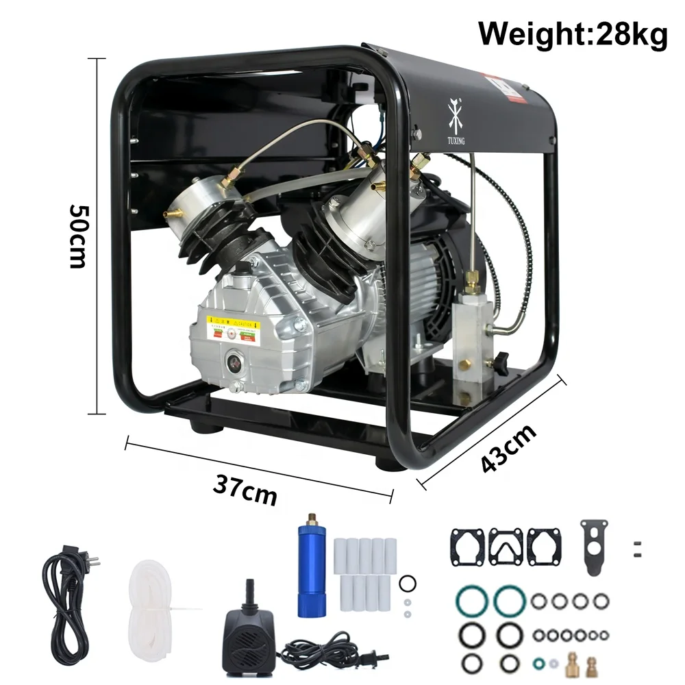 Dual-cylinder Waterproof Stainless Steel Cylinder Head Scuba Diving Tank Inflation  Shooting  Air Compressor