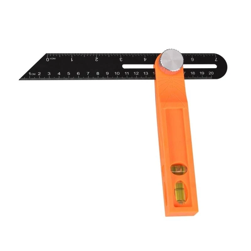 D84F Sliding T-Bevel Gauges Protractors Level Tool T-bevel Ruler with Bubble Measuring Tool