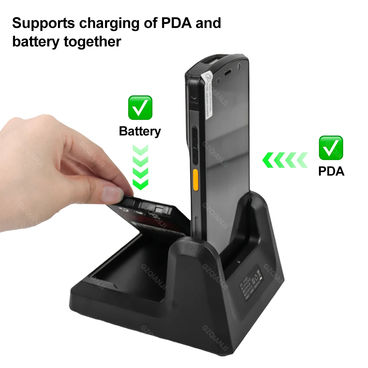 Imagem -05 - Dispositivo Terminal Handheld de Pda com Correia do Case 4g Andróide 12 Armazém 1d 2d qr Leitor Varredor Terminal Escolha do Carregador 4g 64g