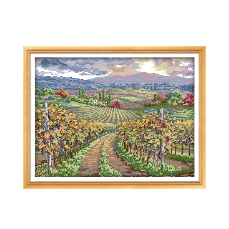 

Набор для вышивки крестом Vineyard 14ct 11ct, принт, холст, стежки, вышивка, сделай сам, рукоделие ручной работы