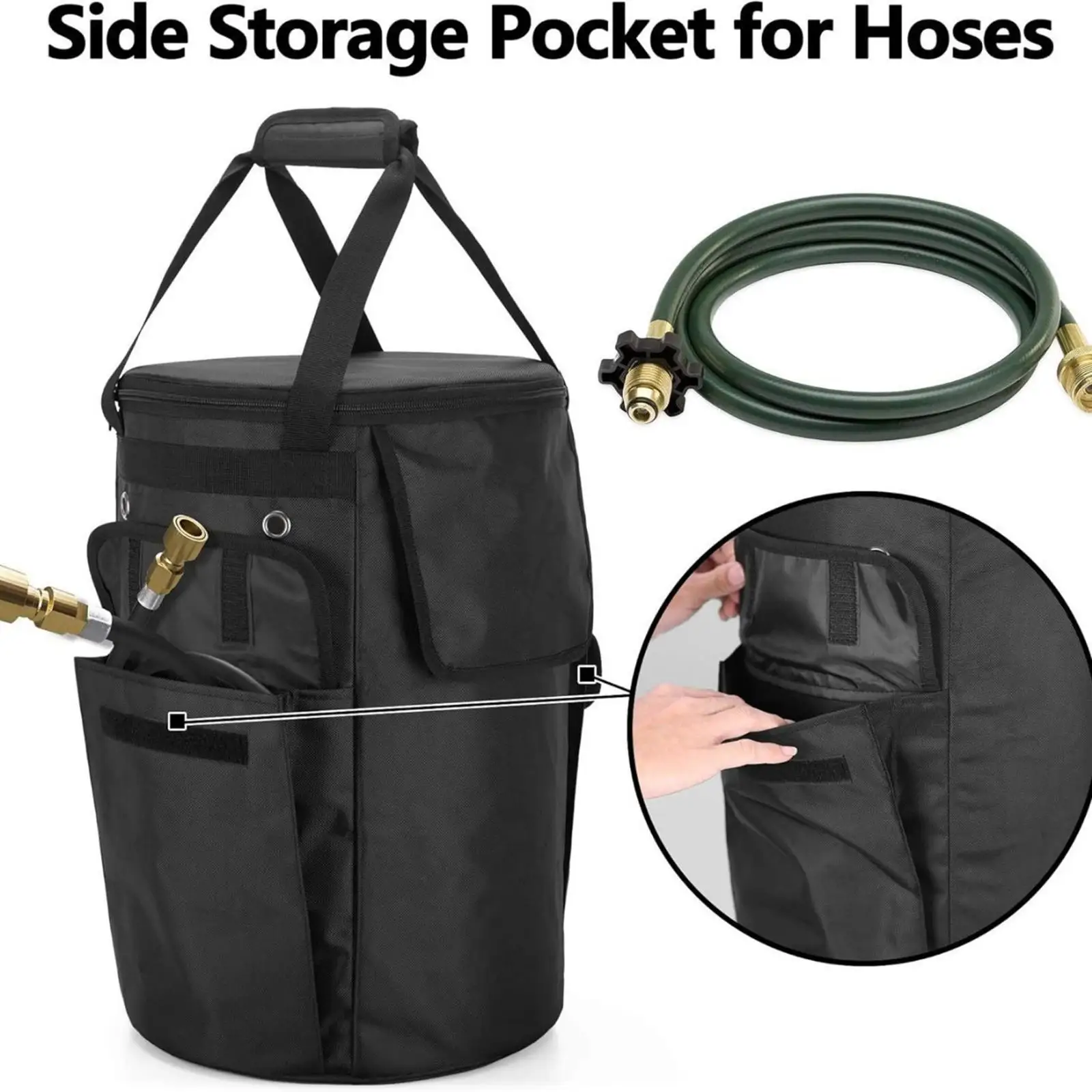 Gas Tank Cover Ox Fabrics Wear Resistant Supplies Ventilated Traveling Cookware 4 Holes Heavy Duty Storage Cover