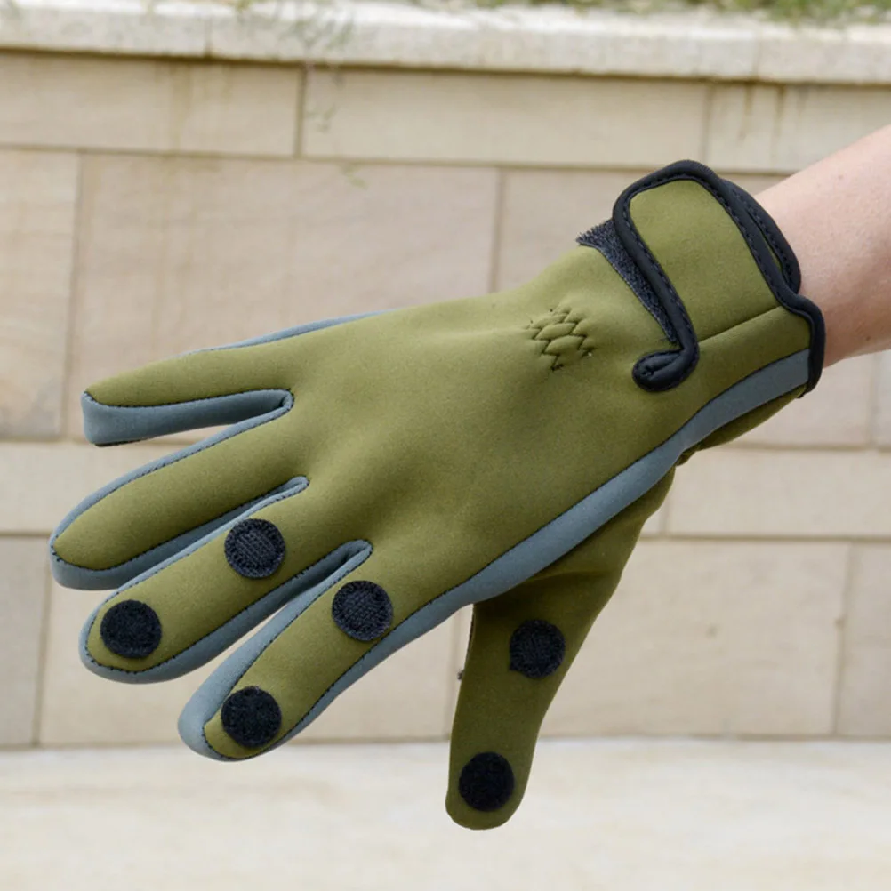 

Thickened Warm Fishing Gloves Waterproof Non-Slip Grip for Rod Handling Exposed 3-Finger Design Enhanced Durability for Outdoor