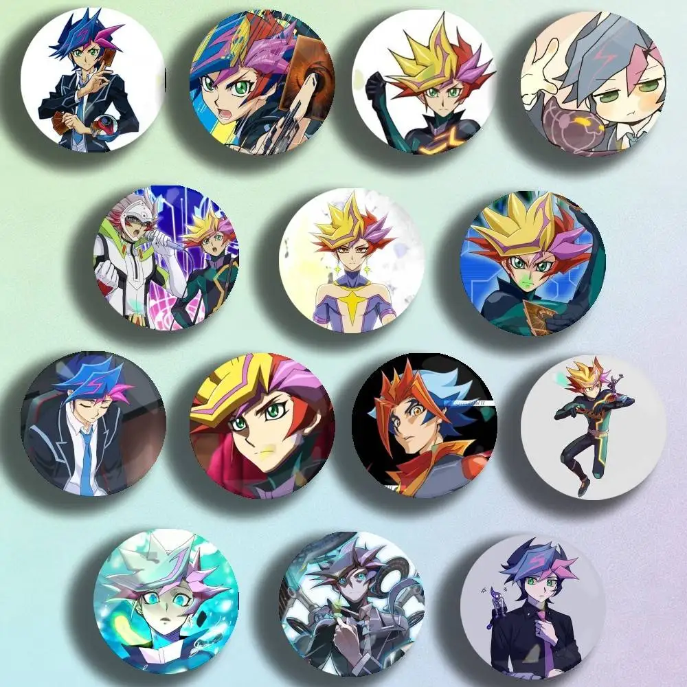 Yu-Gi-Oh! VRAINS Cool Badge Stage Brooches on Backpack Clothes Handmade Round Enamel Pins for Jewelry Gift Bag Accessory