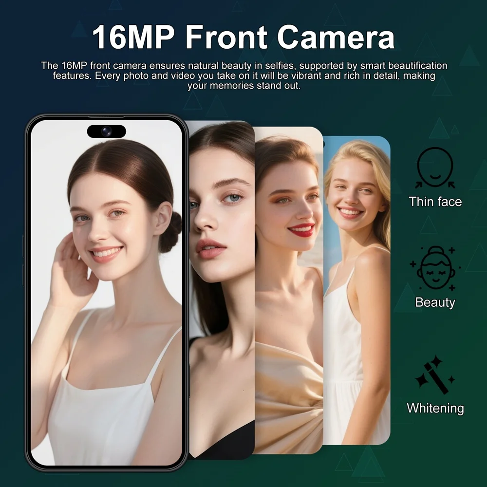 K-Touch Mobile Phones A17 Pro Max Smartphone 7.3 Inch Android 15 Cell Phone 16+48MP 5G Dual Card Dual Standby 7800mAh Global Version Cellphones