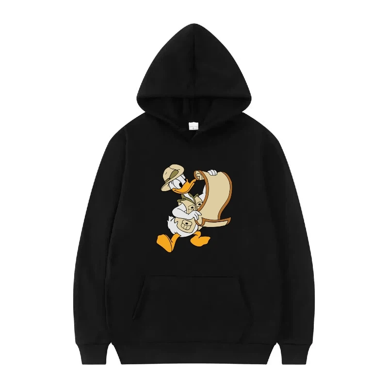 Disney Mickey Mouse Retro Pattern Woman Fashion Grey Spring Loose Top Clothes Pullovers Ladies Cheap Y2k Hoodies Men Sweatshirts