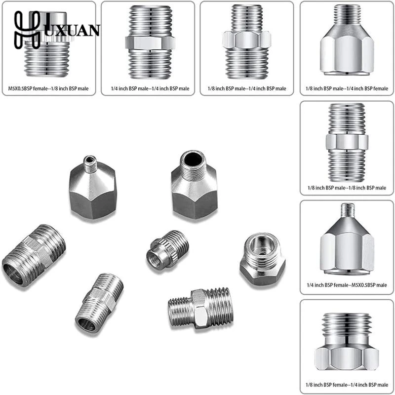 1Pc エアブラシアダプターフィッティングアクセサリー交換部品カップリングコネクタツールコンプレッサーとエアブラシホース用