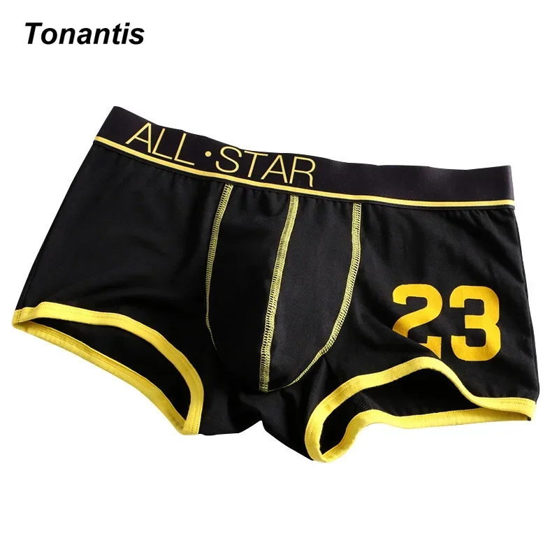 3Pcs/Set Korean Men\'s Panties Underpants Cueca Boxers Underwear Fashion Personality Cotton Breathable Homme Soft Male Shorts