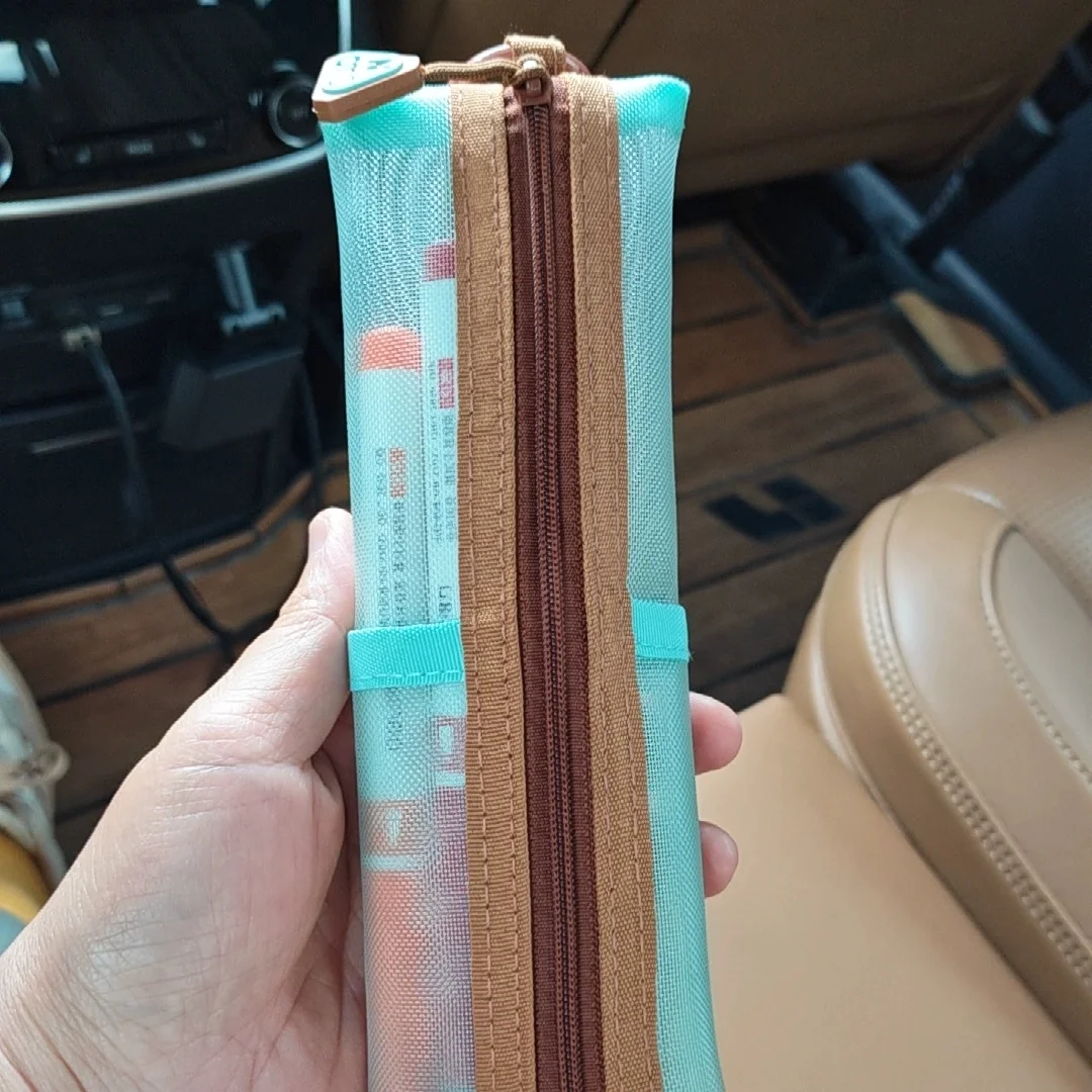 Large Capacity Pencil Bag Transparent Notebook Binding Pencil Bag Portable Pencil Pouch Ins For Library Study Outdoor Sketching