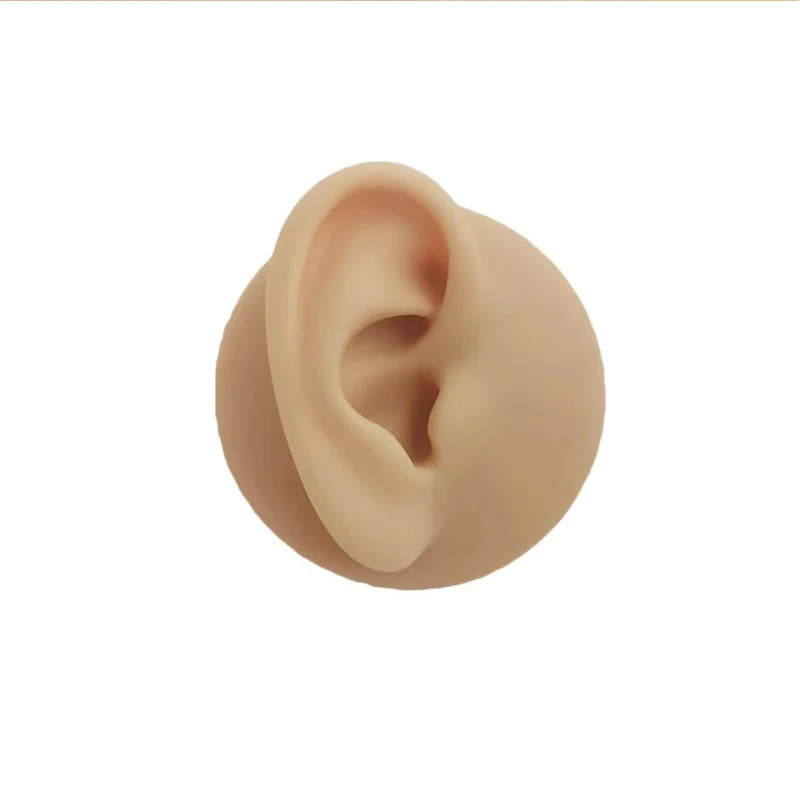 Soft Silicone Ear Model Tattoo Practice Body Jewelry Display Piercing Tools Earring Nose Ring Display Tool Acrylic Display Stand