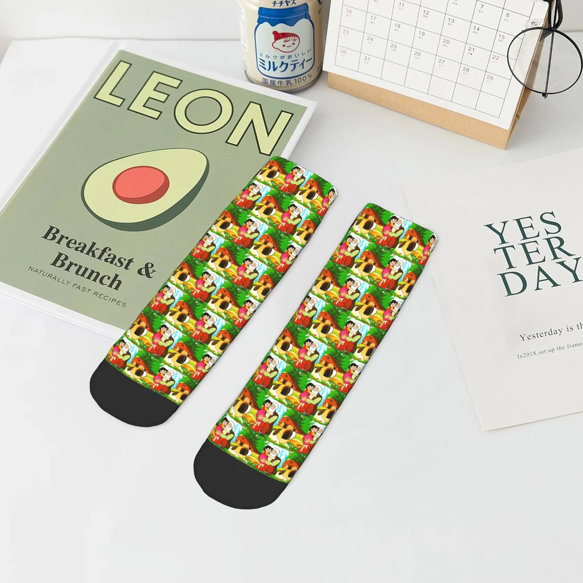 

Heidi Peter And Grandpa Alps Cartoon Socks Harajuku High Quality Stockings All Season Socks Accessories for Man Woman Gifts